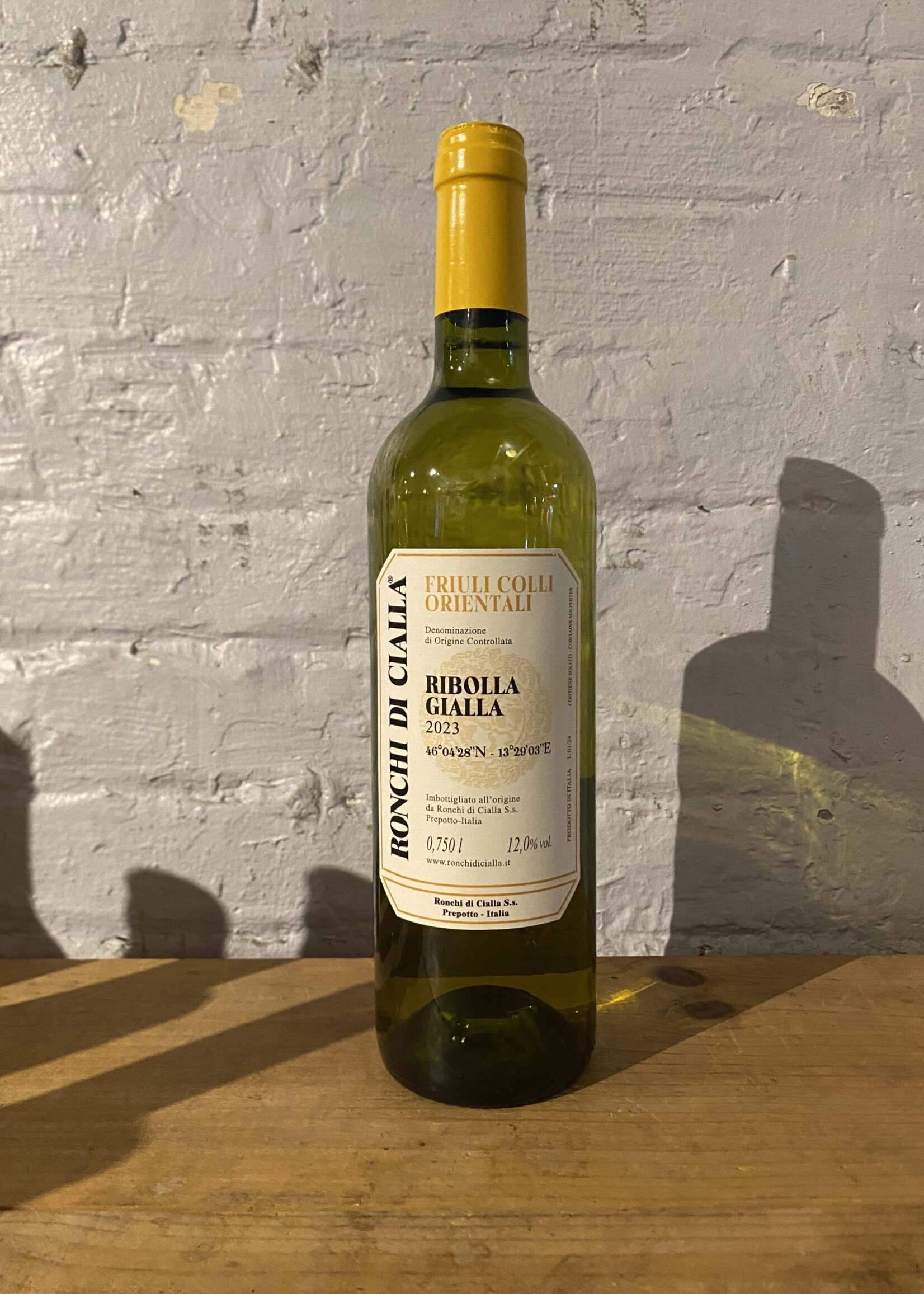 Wine 2023 Ronchi di Cialla Ribolla Gialla - Colli Orientali del Friuli, Italy (750ml)
