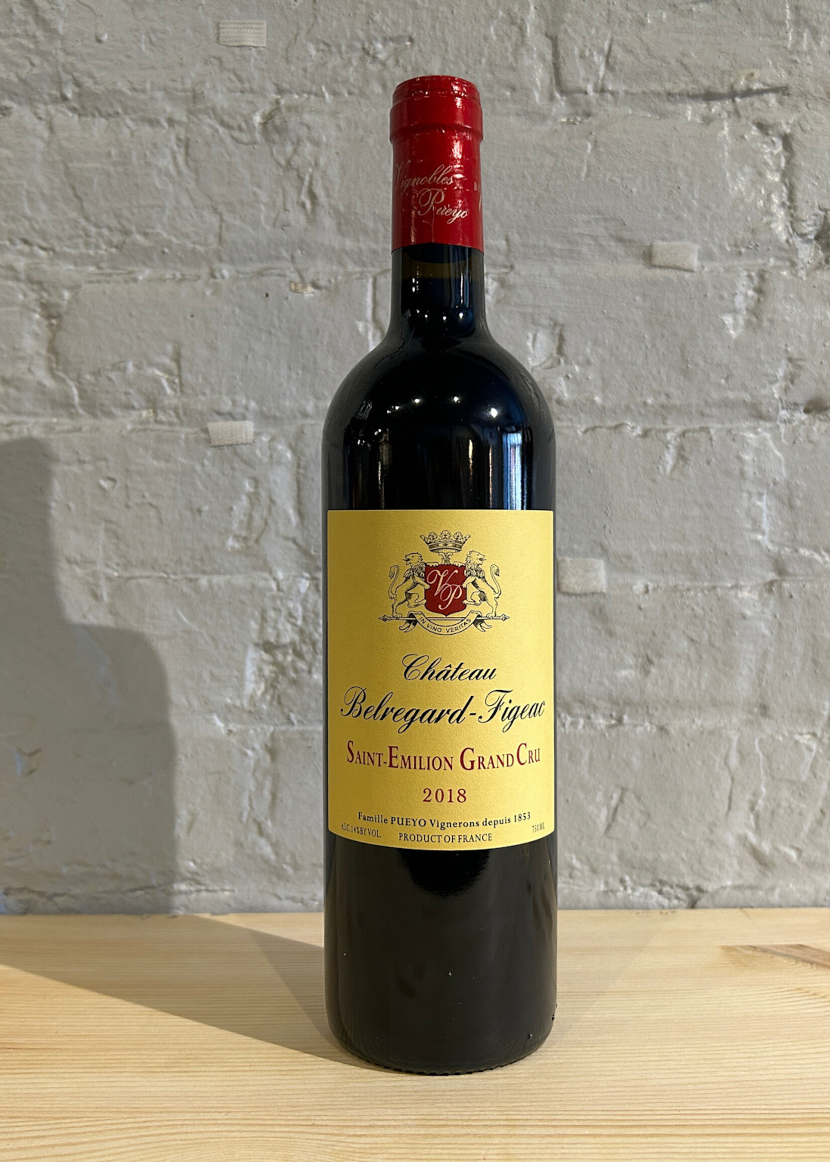 Wine 2018 Chateau Belregard Figeac Saint Emilion Grand Cru - Bordeaux, France (750ml)