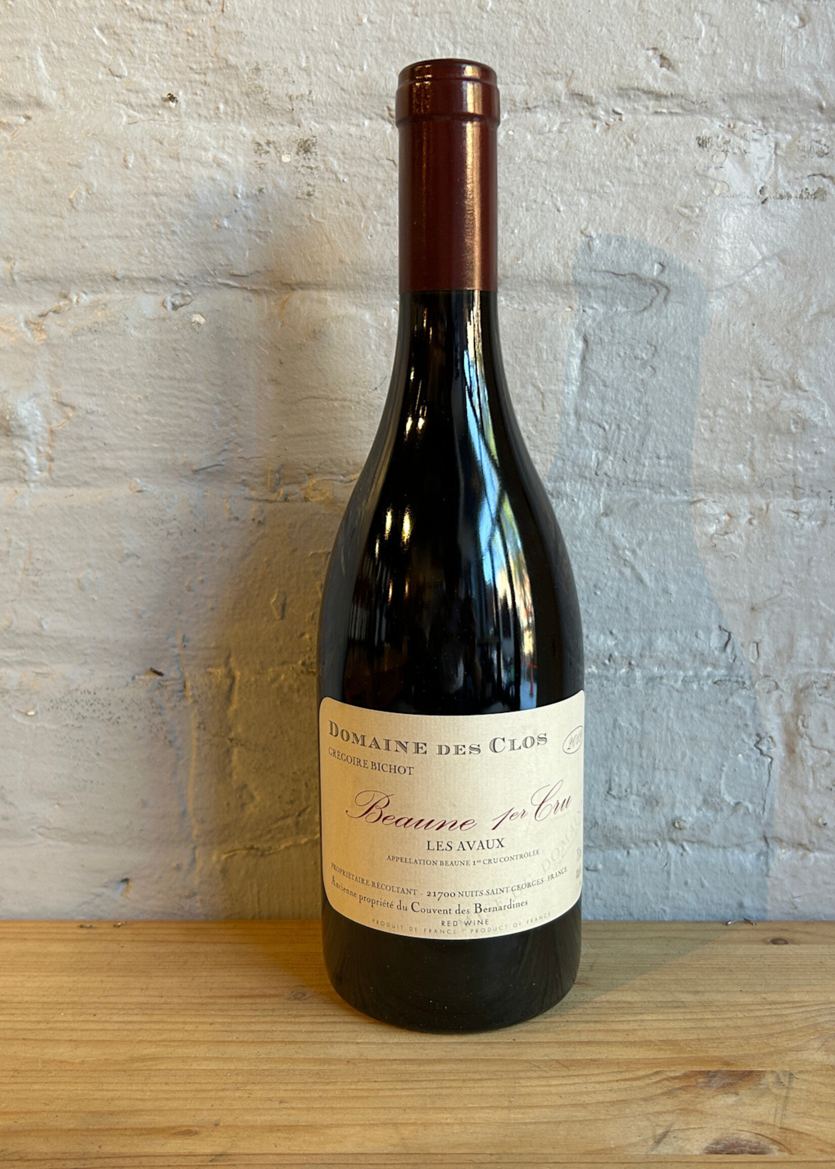 Wine 2019 Domaine des Clos, Gregoire Bichot, Beaune 1er Cru Les Avaux - Burgundy, France (750ml)