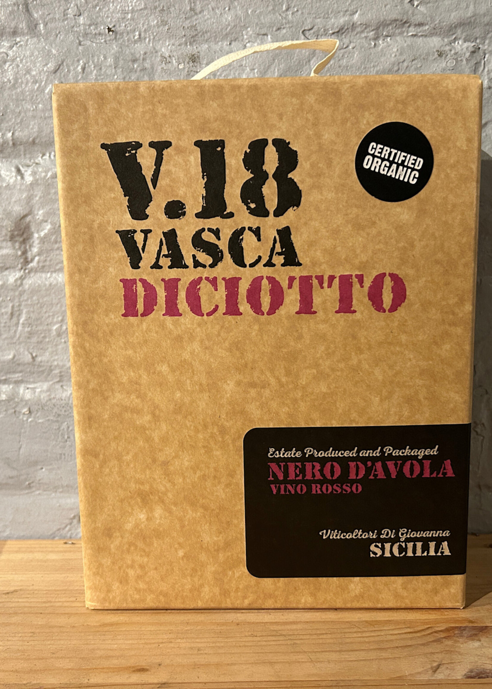 Wine 2022 Vasca Diciotto V.18 Nero d’Avola - Sicily, Italy (3Ltr Bag in a box)
