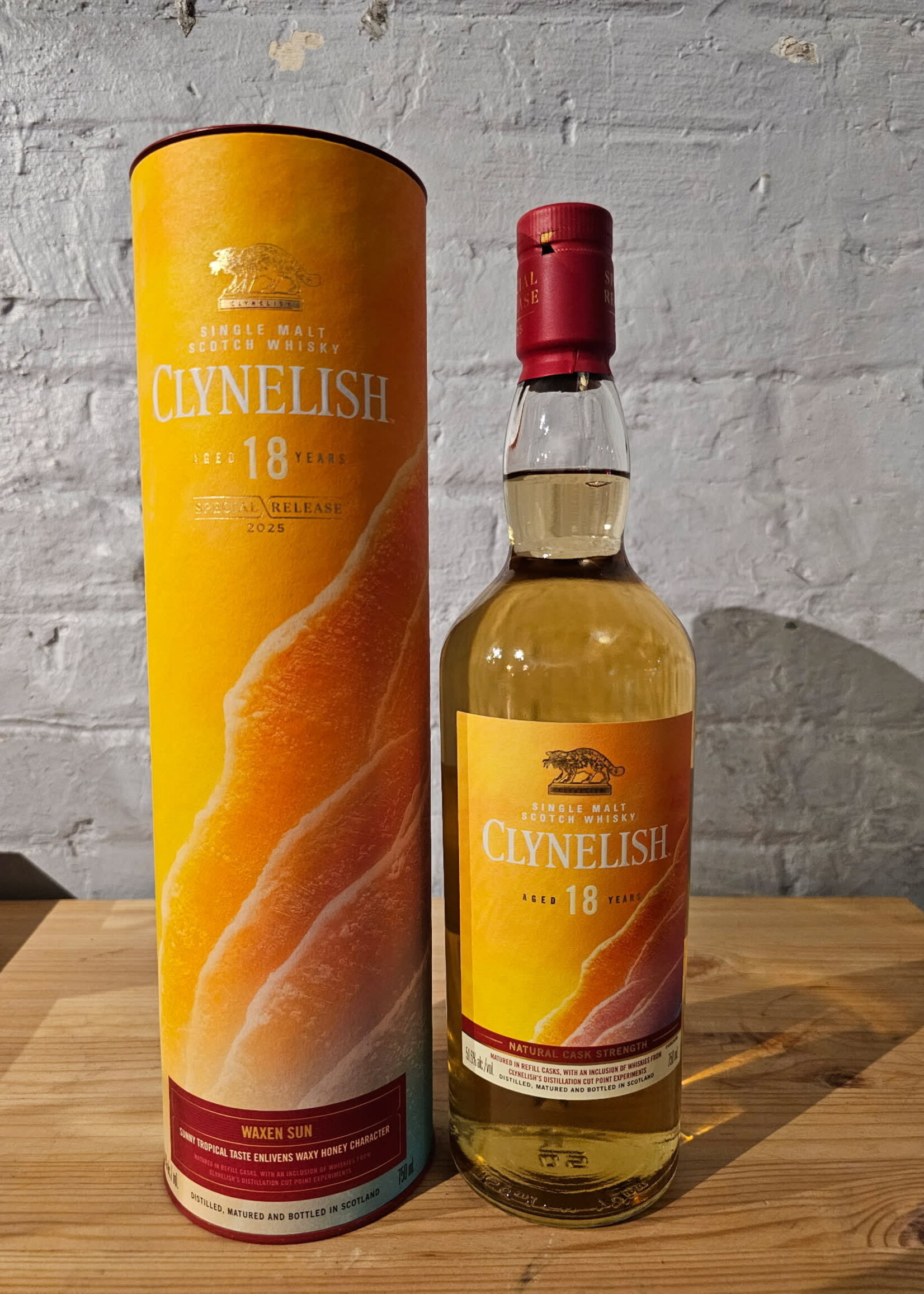 Clynelish 18yr Single Malt Scotch Natural Cask Strength Waxen Sun Special Release 2025 - Coastal Highland, Scotland (750ml