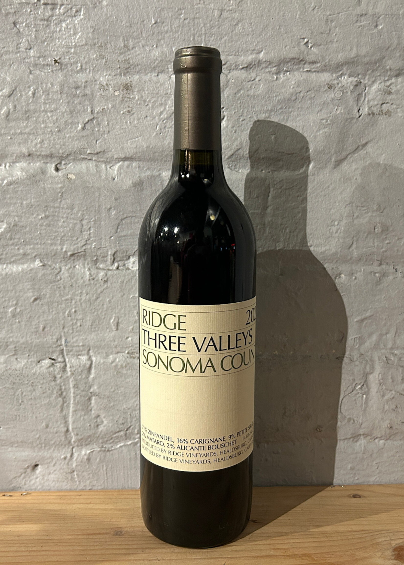 Wine 2023 Ridge Vineyards Three Valleys Zinfandel Blend - Sonoma County, CA (750ml)