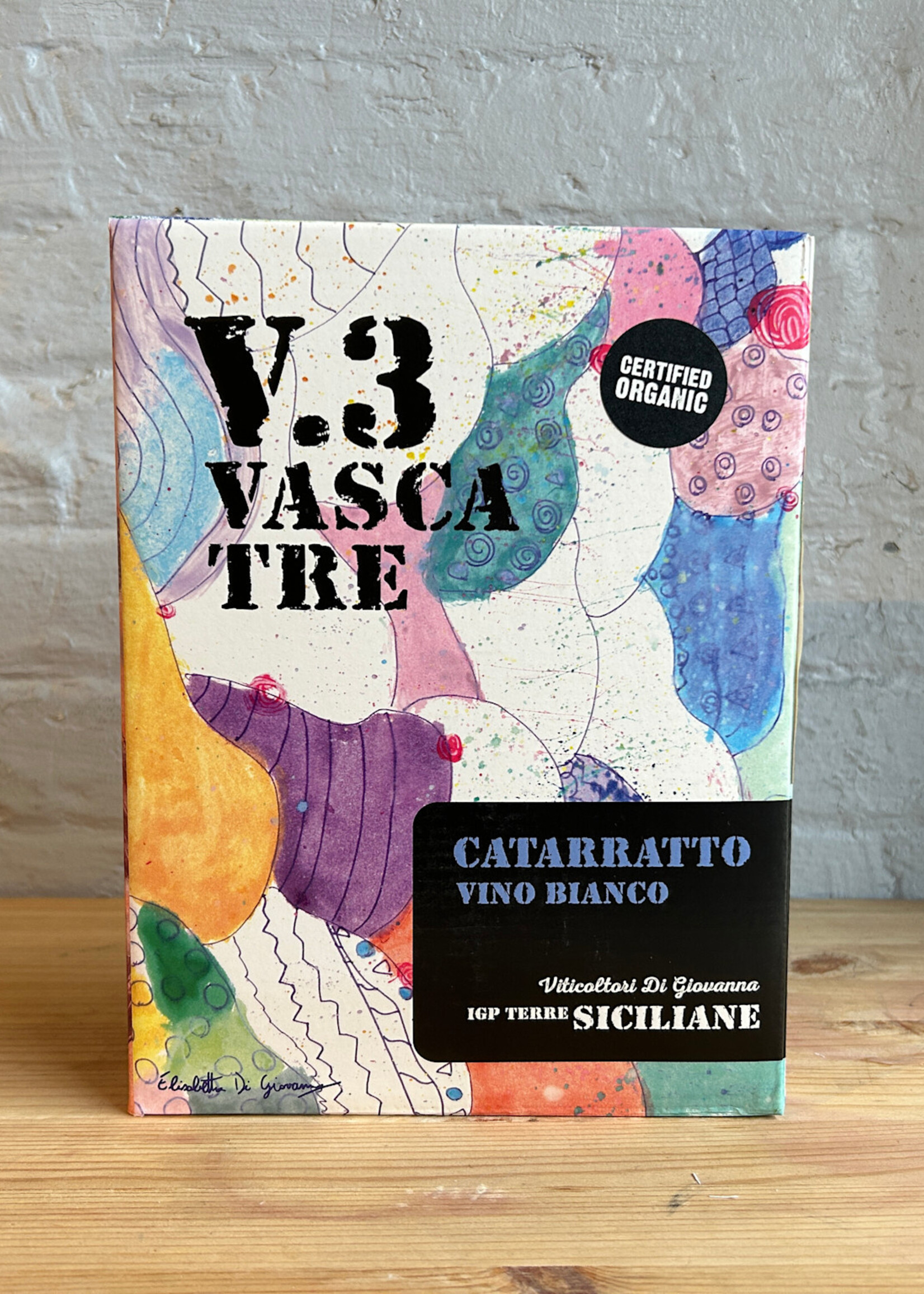 Wine 2024 Vasca V.3 Tre Catarratto - Sicily, Italy (3ltr Bag-in-Box)