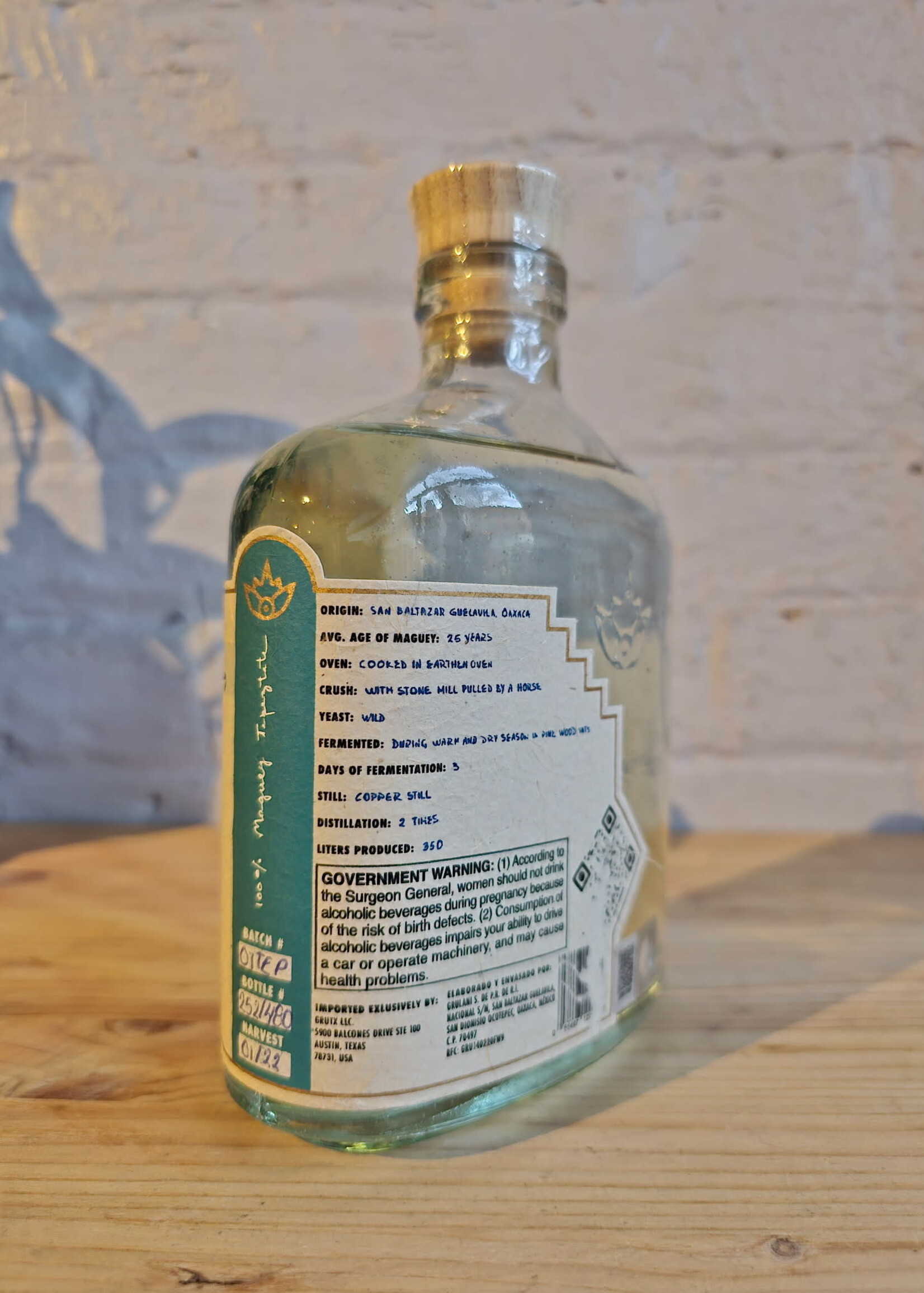 Grulani Tepeztate Mezcal - San Baltazar Guelavila, Oaxaca, Mexico (750ml)