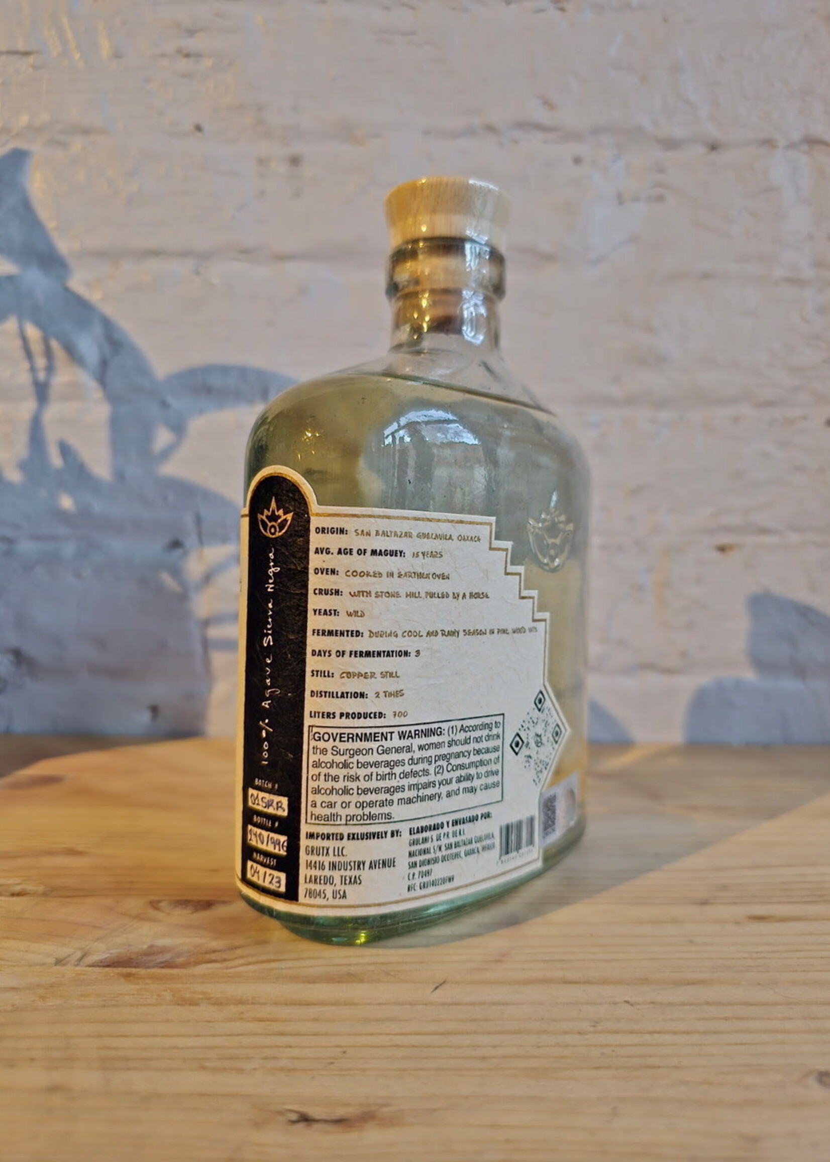 Grulani Sierra Negra Mezcal - San Baltazar Guelavila, Oaxaca, Mexico (750ml)