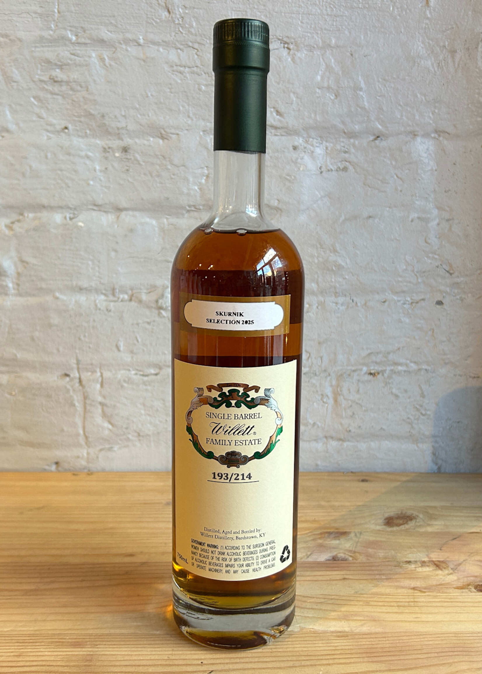 Willett No. 673  6yr Straight Rye Whiskey Rare Release 107.6 Proof [193/214]  - Bardstown, Kentucky (750ml)