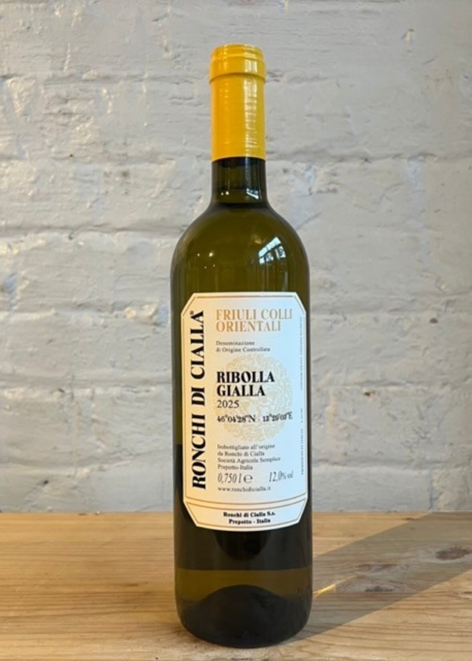 Wine 2025 Ronchi di Cialla Ribolla Gialla - Colli Orientali del Friuli, Italy (750ml)