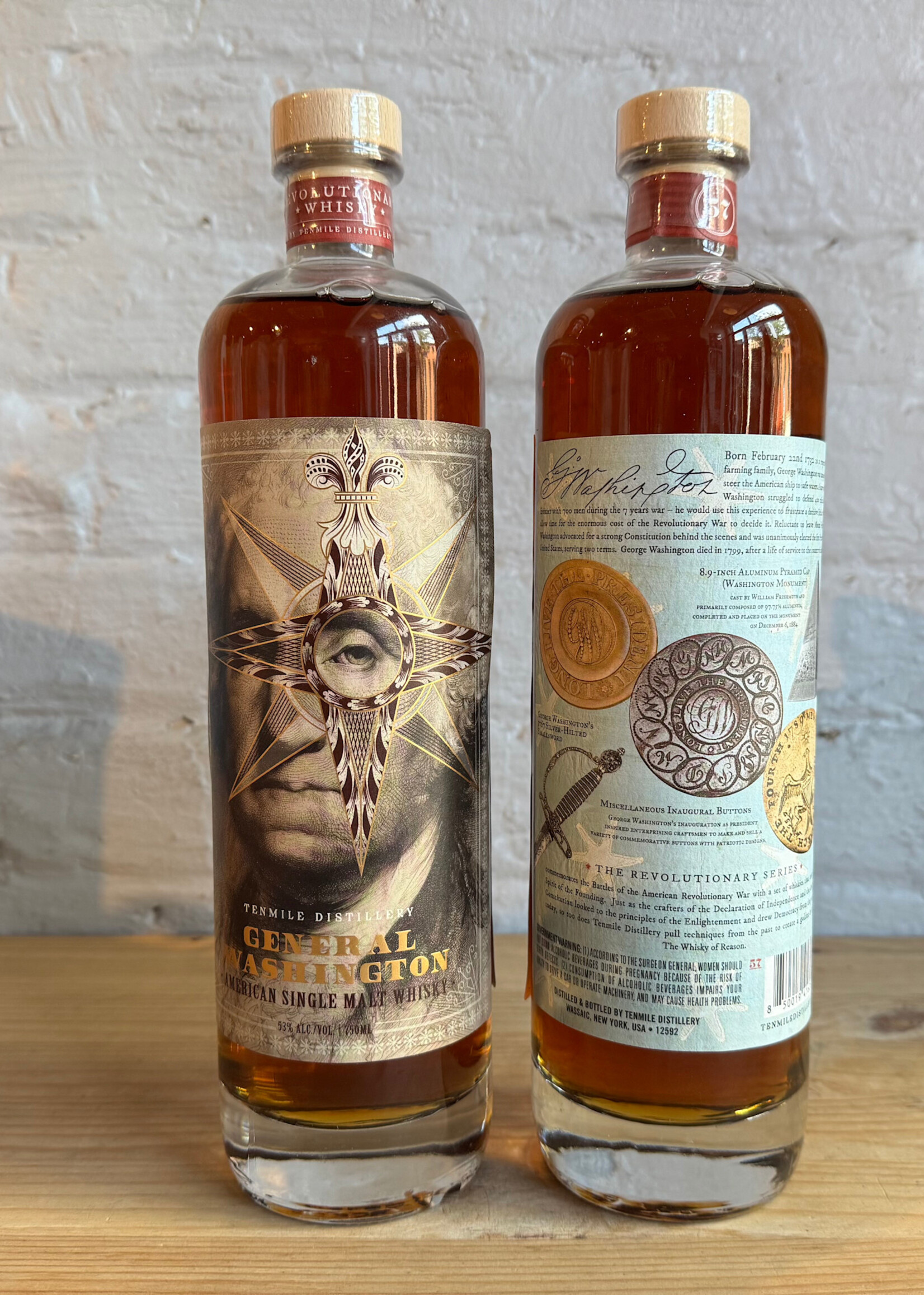 Tenmile Distillery General Washington 106 proof American Single Malt Whiskey - Wassaic, NY (750ml)