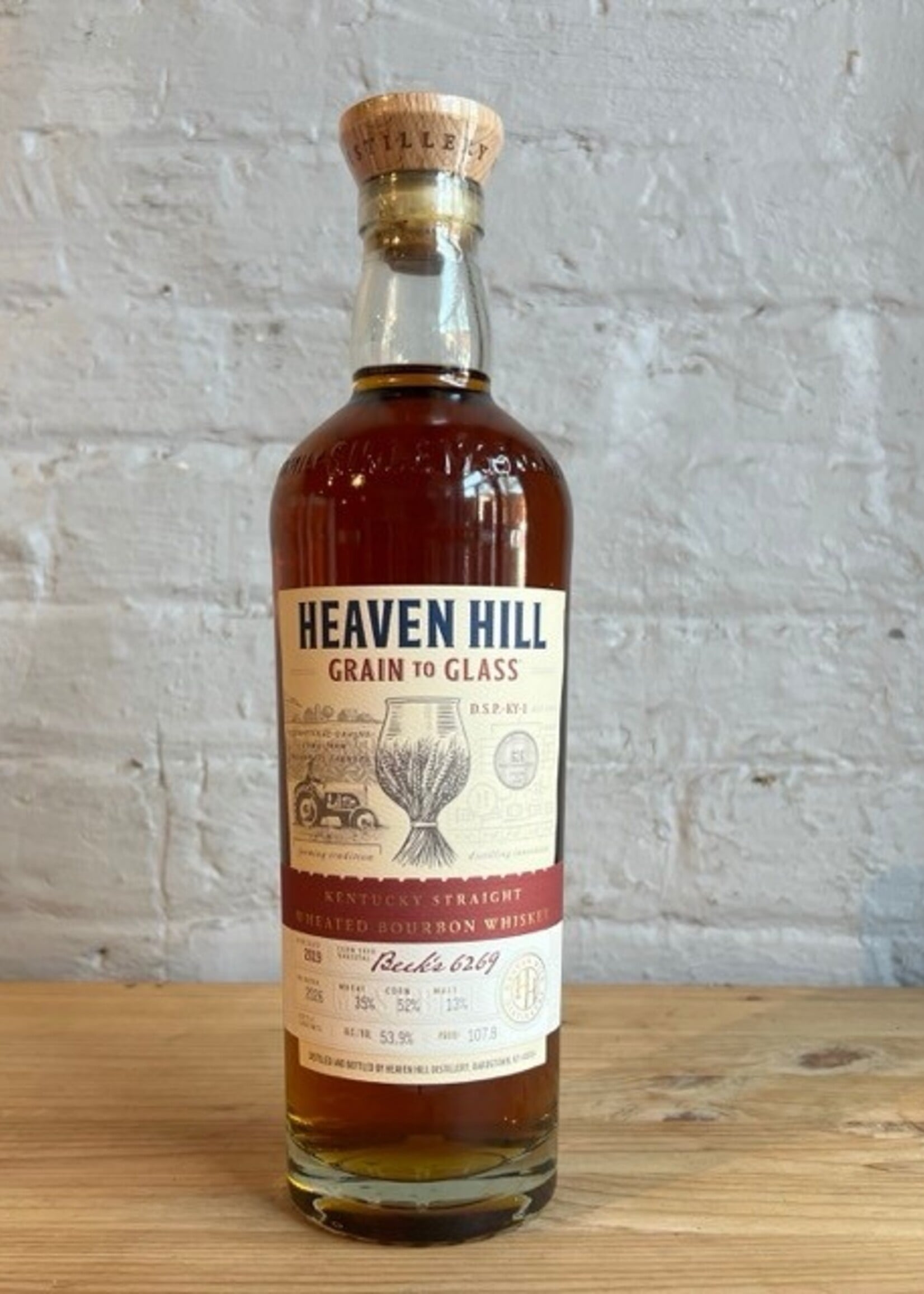 Heaven Hill Grain To Glass 6yr Straight Wheated Bourbon Whiskey 107.8 proof - Bardstown, KY (700ml)
