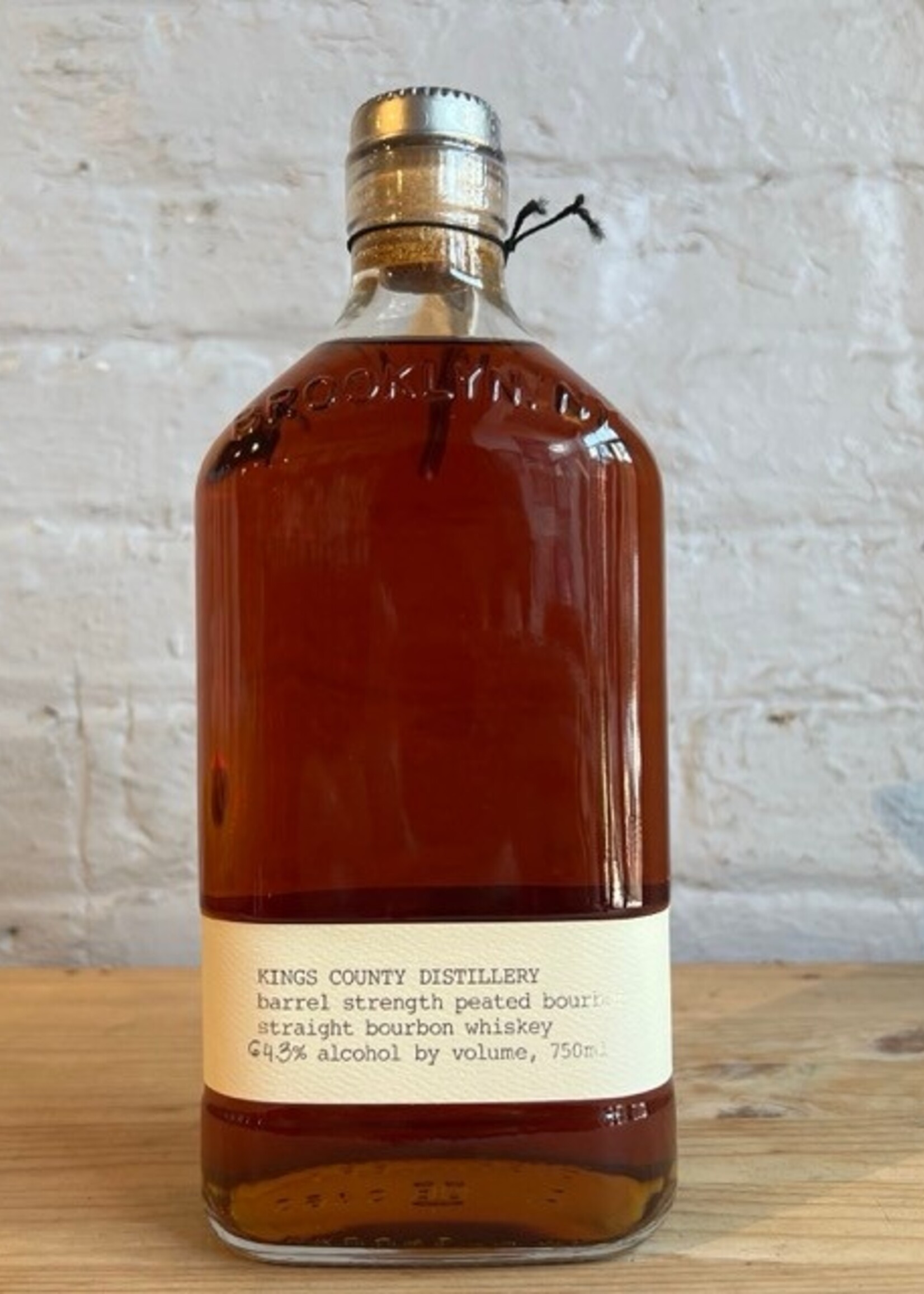 Kings County Distillery 5yr Barrel Strength Peated Bourbon 128.6 proof Batch #1 - Brooklyn, NY (750ml)