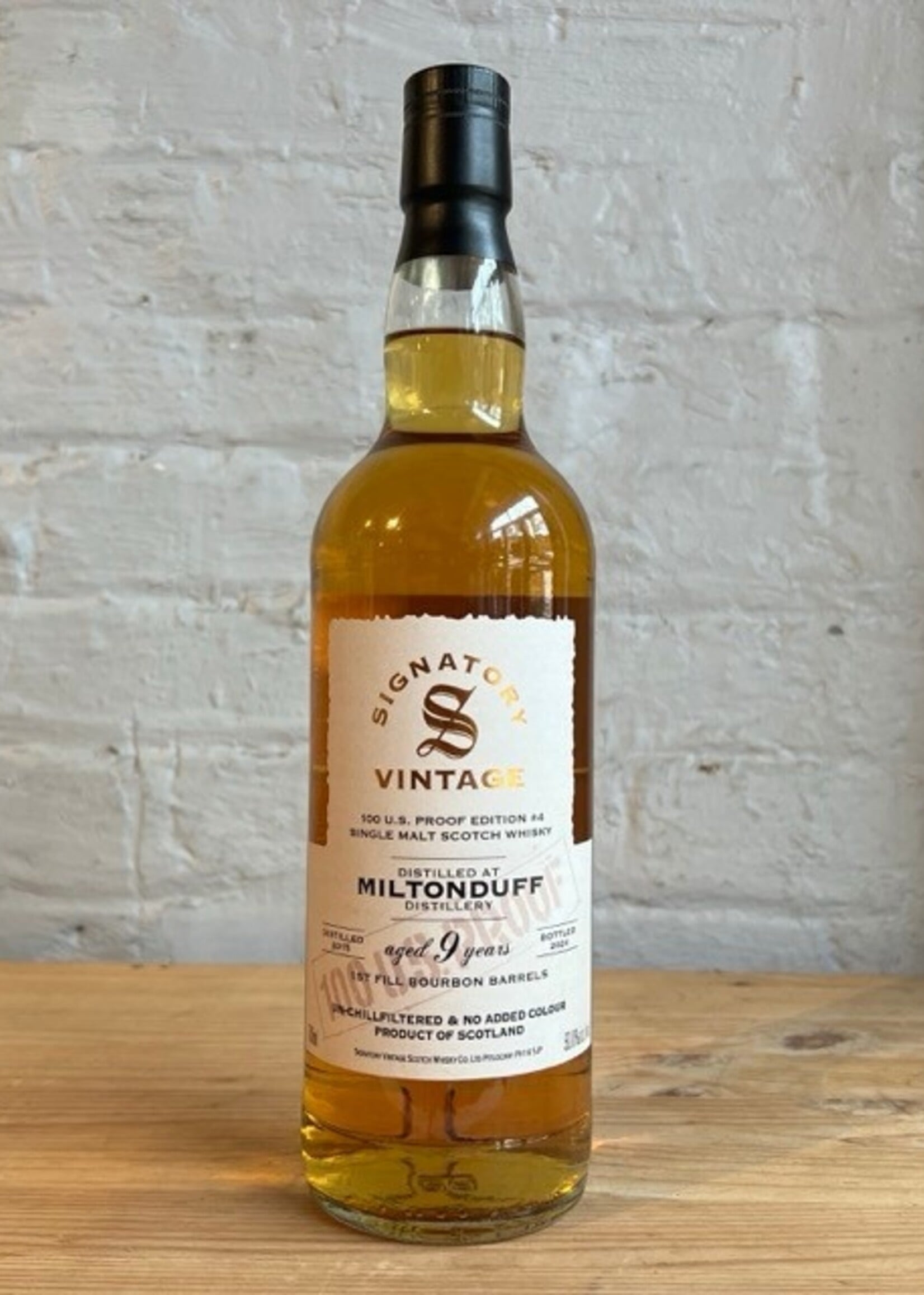 Signatory Miltonduff 9yr Single Malt Scotch Whisky - Speyside, Scotland (700ml)