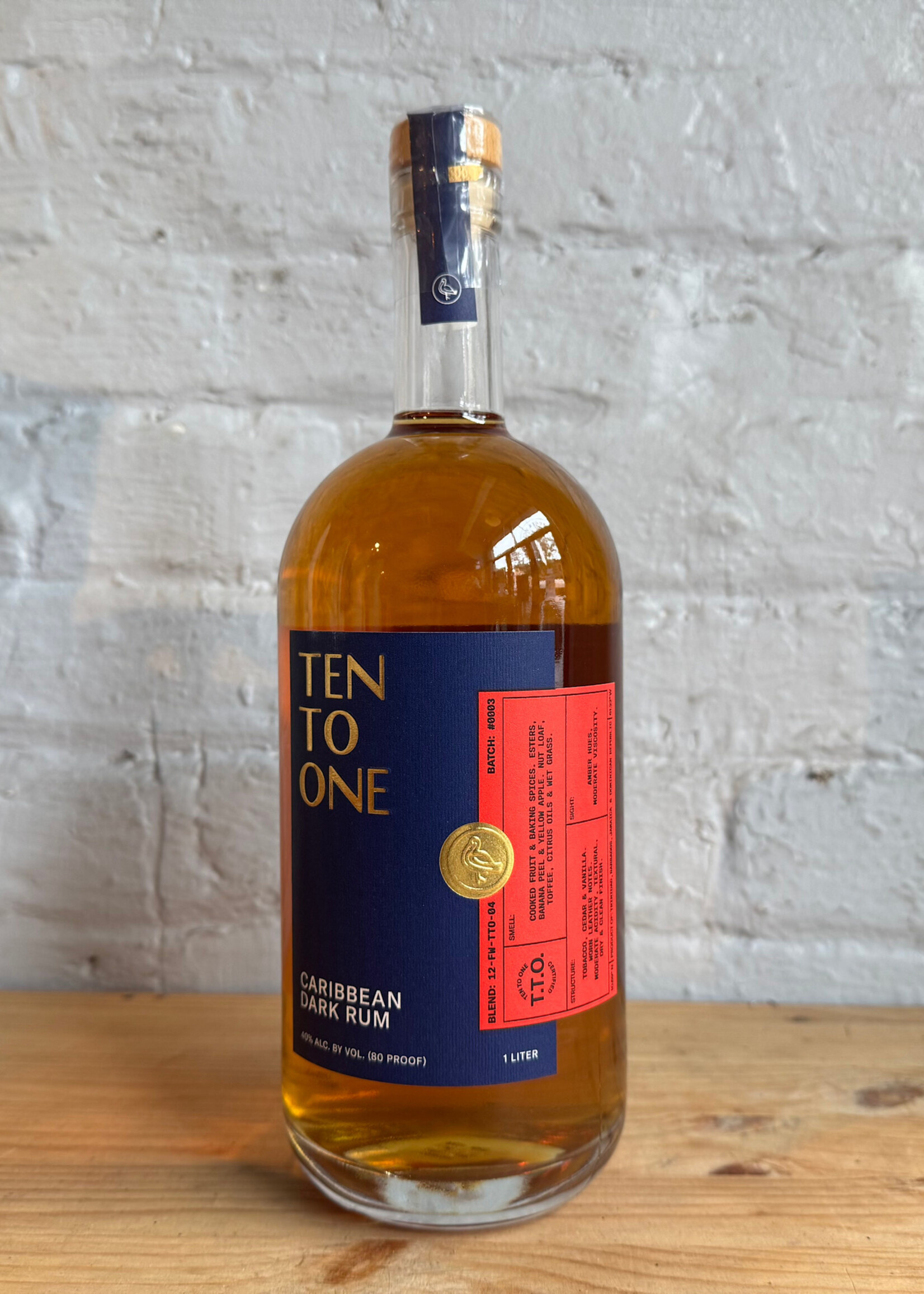 Ten To One Caribbean Dark Rum - Caribbean (1Ltr)