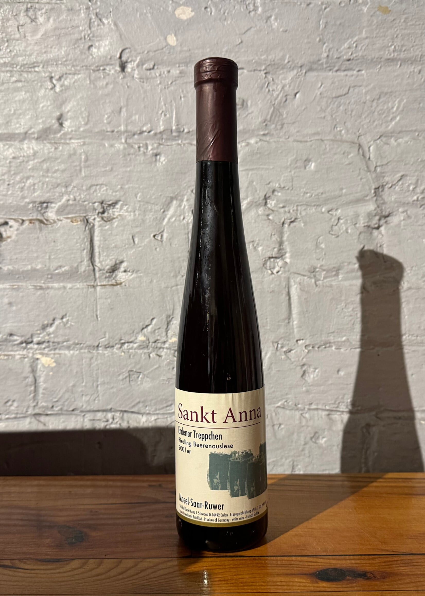 Wine 2001 Weinhof Sankt Anna Jürgen Schwaab Erdener Treppchen Riesling Beerenauslese - Mosel-Saar-Ruwer, Germany (375ml)