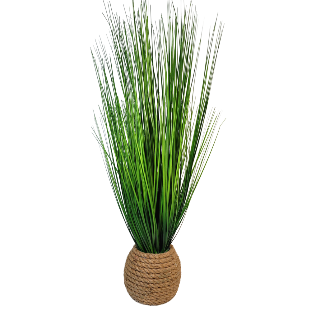 Artificial Wicker Potted Grass Plant