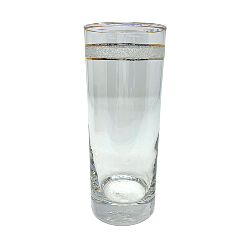 6pcs Gold Trimmed Glass Cup