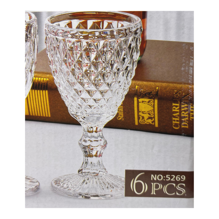 6Pcs Crystal Wine Glass