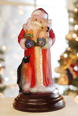 Old World Christmas Santa with Penguin Pals Light