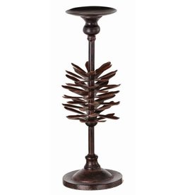 15" Metal Pine Cone Candle Holder