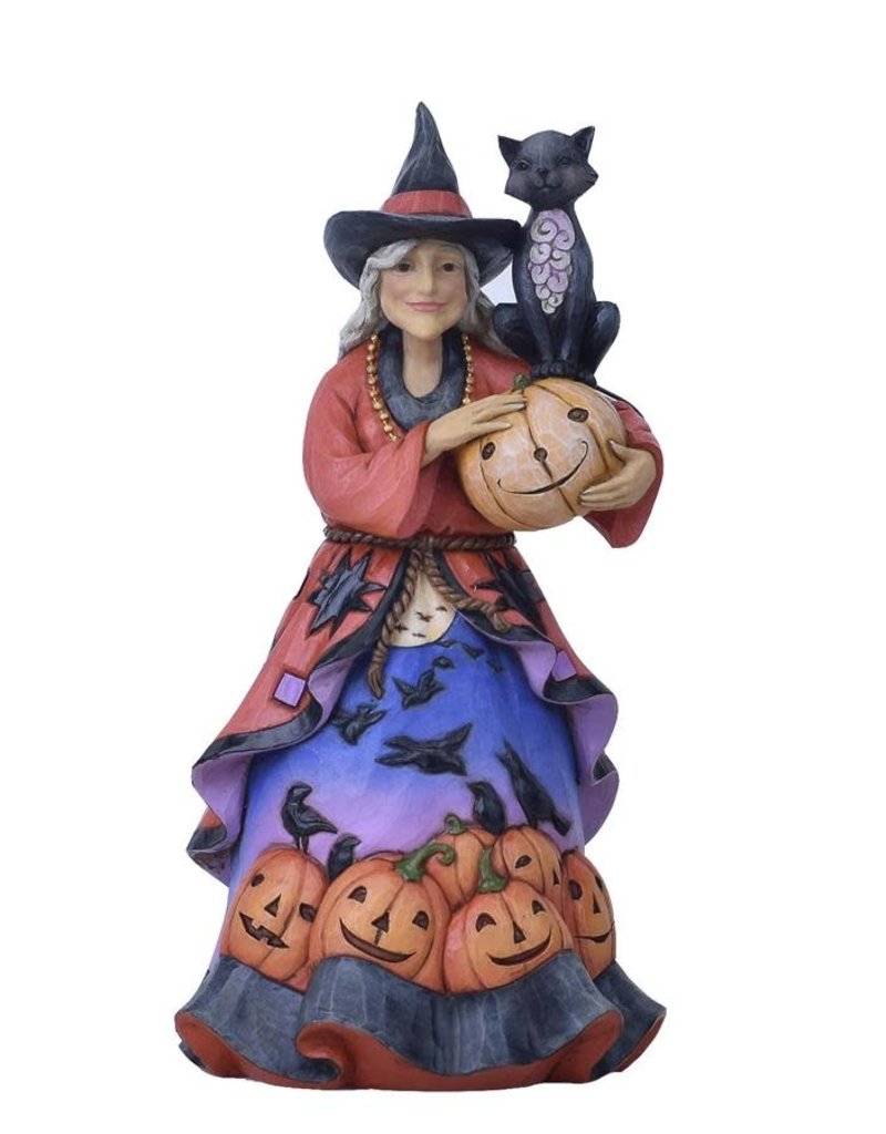 Jim Shore - Friendly Witch With Black Cat