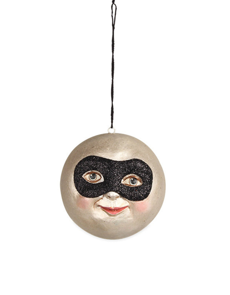 masked moon ornament