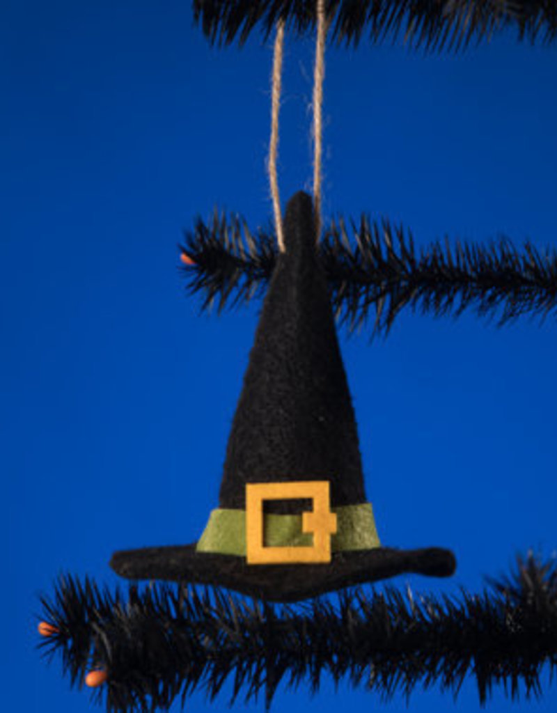 felted witch hat ornament