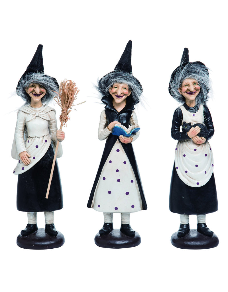 Transpac Res Fuzzy Hair Witch Fig 3 Asst