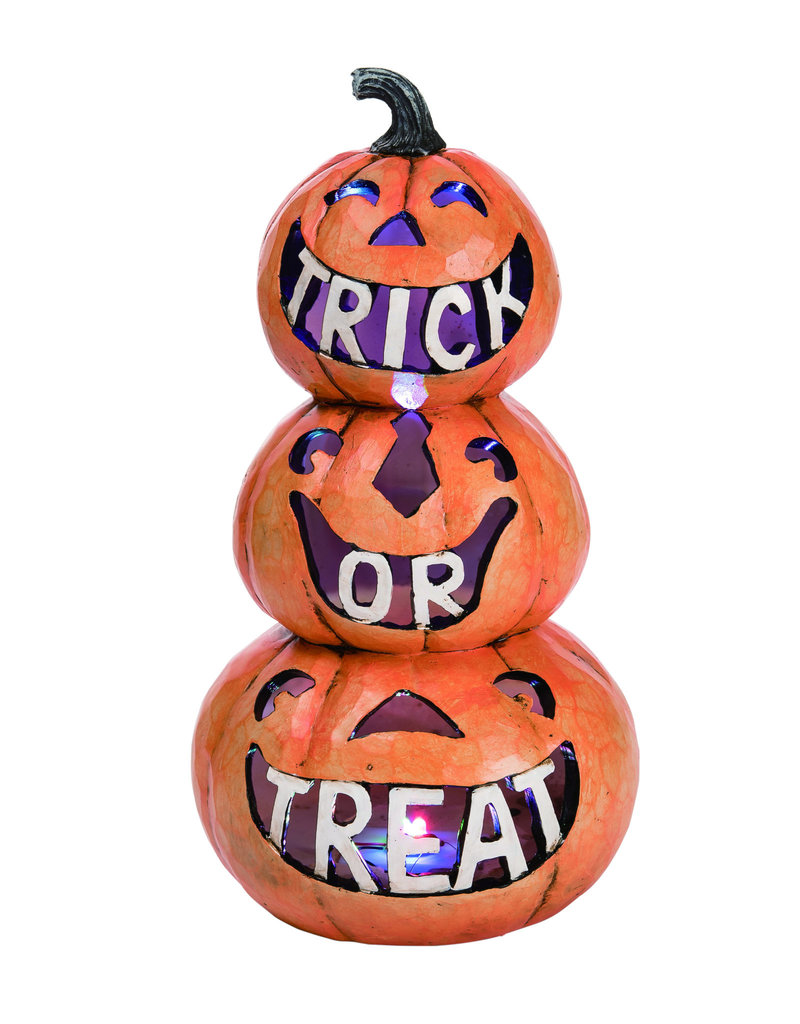 Transpac Res Light Up Trick Or Treat Stack