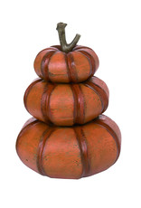 Transpac Res Realistic Stacked Pumpkin Décor