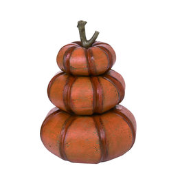 Transpac Res Realistic Stacked Pumpkin Décor