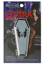 Elvira Open Coffin Red Enamel Pin