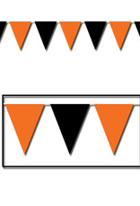 Orange & Black Pennant Banner 17" x 30'