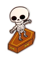 Skull Surfer Pin