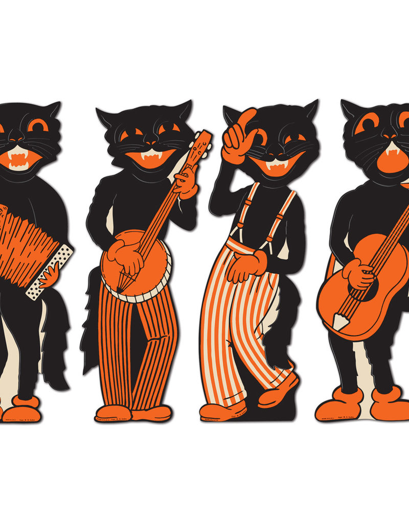 Vintage Halloween Scat Cat Band Cutouts