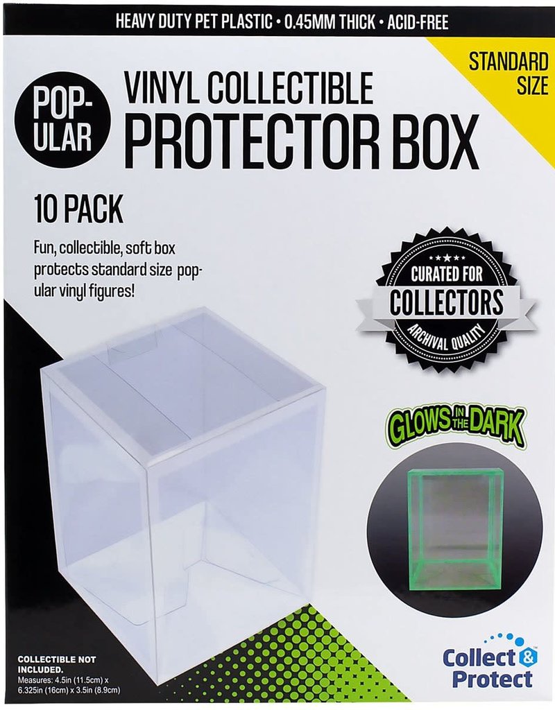 3 3/4-Inch Vinyl Collectible Collapsible Glow-in-the-Dark Protector Box 10-Pack