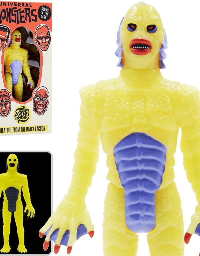 Super7 Universal Monsters Creature from the Black Lagoon Glow-In-The-Dark Costume Colors ReAction Figure