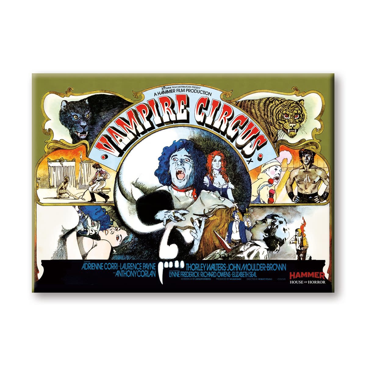 Hammer Horror Vampire Circus Flat Magnet - House of Boo