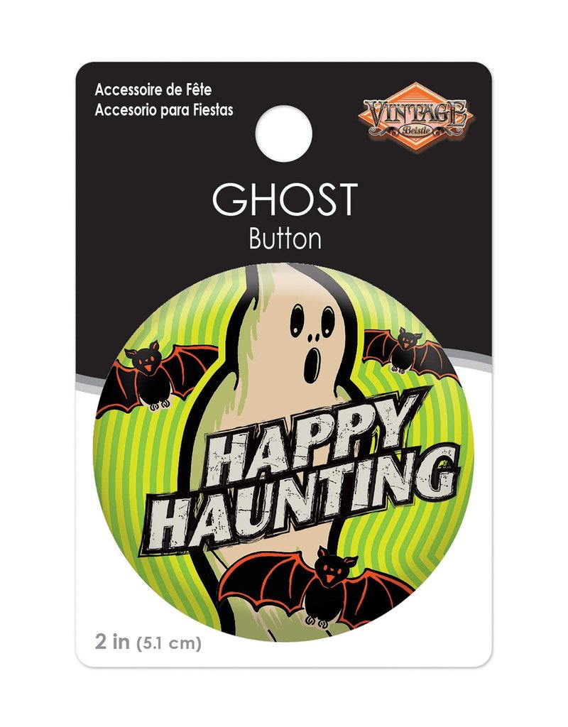 Vintage Halloween Ghost Button