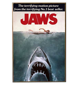 Jaws Movie Poster Wood Wall Artwork