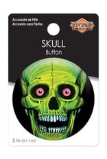 Vintage Halloween Skull Button