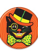 Vintage Halloween Cat Button