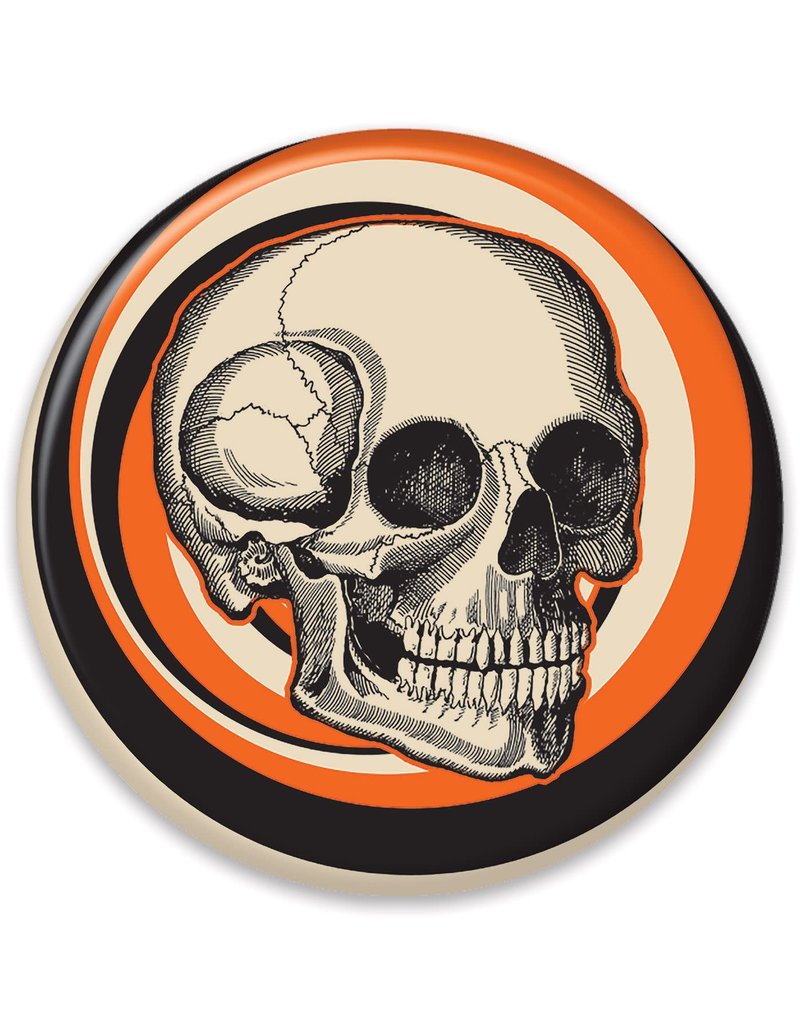 Vintage Halloween Skull Button
