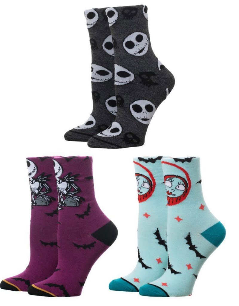 Nightmare Before Christmas Crew Sock 3-Pack Coffin Box Set