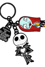 Nightmare Before Christmas Jack & Sally Multi Charm Keychain