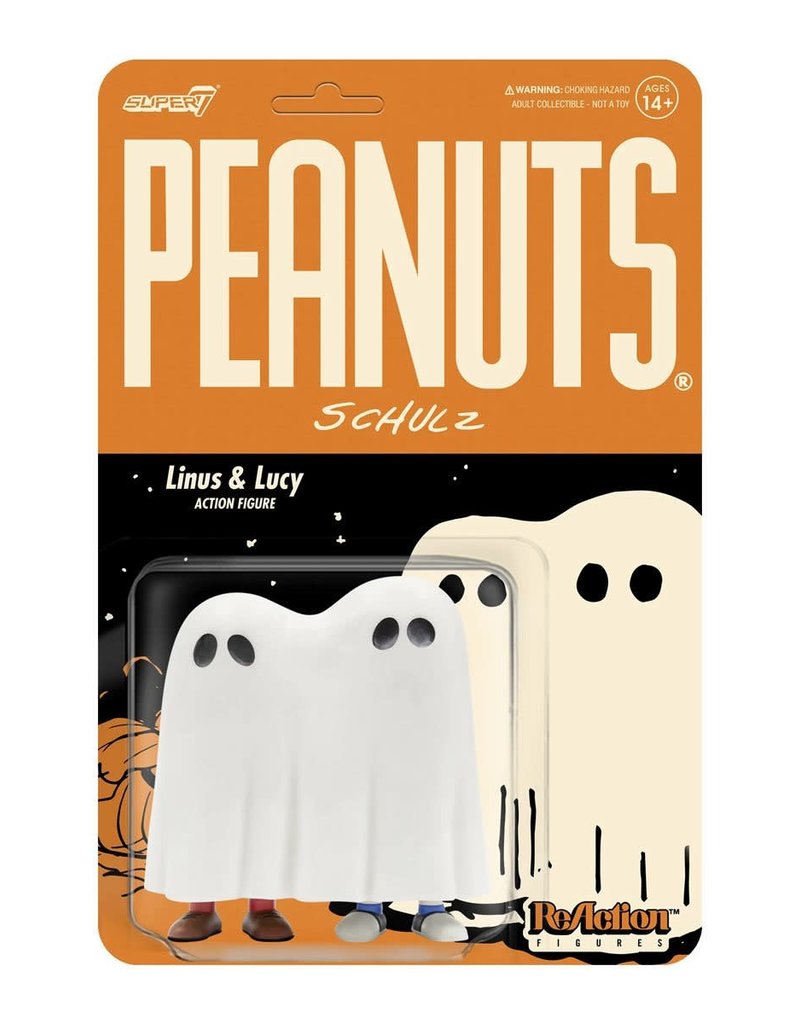 Super7 Peanuts Linus & Lucy Ghost 3 3/4-Inch ReAction Figure