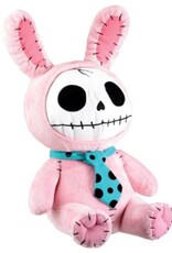 Furrybones Pink Bunny Bun Bun Wearing Polka Dotted Blue Tie Plush