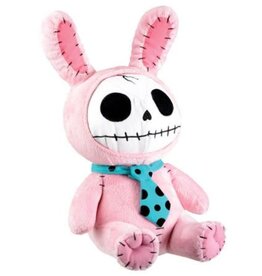 Furrybones Pink Bunny Bun Bun Wearing Polka Dotted Blue Tie Plush