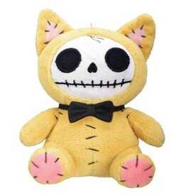 Furrybones Yellow Cat Mao Mao Wearing Black Bow Tie Small