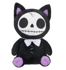 Furrybones Black Cat Mao Mao Wearing White Bow Tie Plush Doll