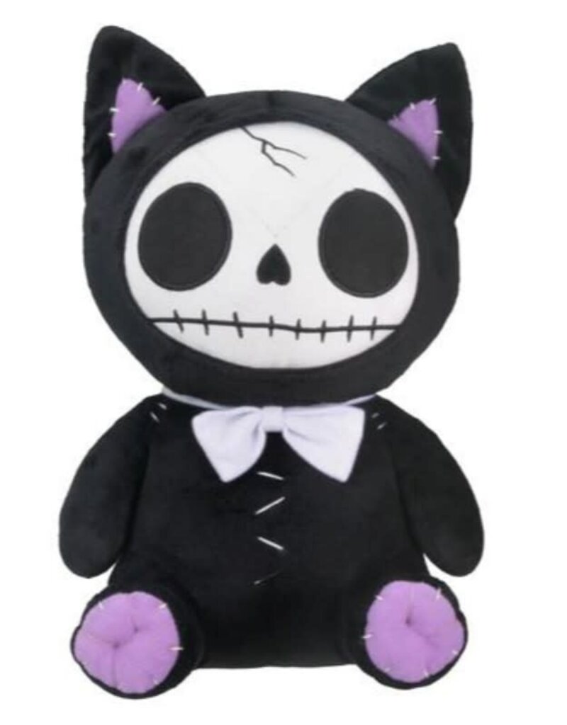 Furrybones Black Cat Mao Mao Wearing White Bow Tie Plush Doll