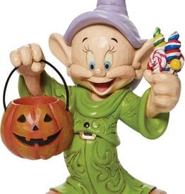 Traditions by Jim Shore Snow White and The Seven Dwarfs Dopey with Halloween Pumpkin Figurine